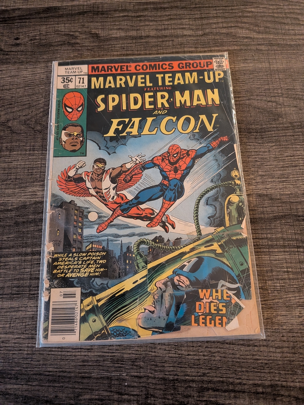 Marvel Spider-Man & Falcon Comic Cover - Blue Red Yellow